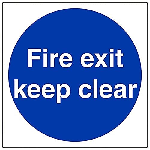 VSafety Warnschild „Fire Exit Keep Clear“, quadratisch, 200 mm x 200 mm, 2 mm Hartkunststoff, englische Version VSafety Warnschild „Fire Exit Keep Clear“, quadratisch, 200 mm x 200 mm, 2 mm Hartkunststoff, englische Version von VSafety
