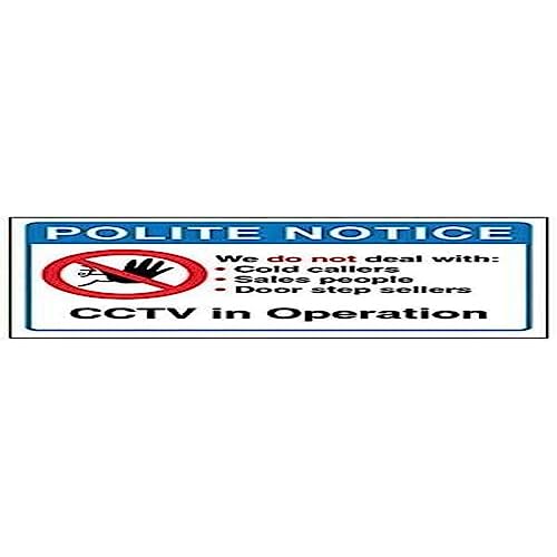 VSafety DP064AR-S Polite Notice: We Do Not Deal with Cold Callers Schild, 200 mm x 150 mm, selbstklebendes Vinyl VSafety DP064AR-S Polite Notice: We Do Not Deal with Cold Callers Schild, 200 mm x 150 mm, selbstklebendes Vinyl von VSafety