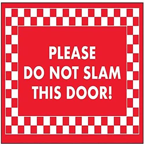 V Safety DP105AR-S Please do not slam This Door Schild, rot, 200mm x 150mm von VSafety