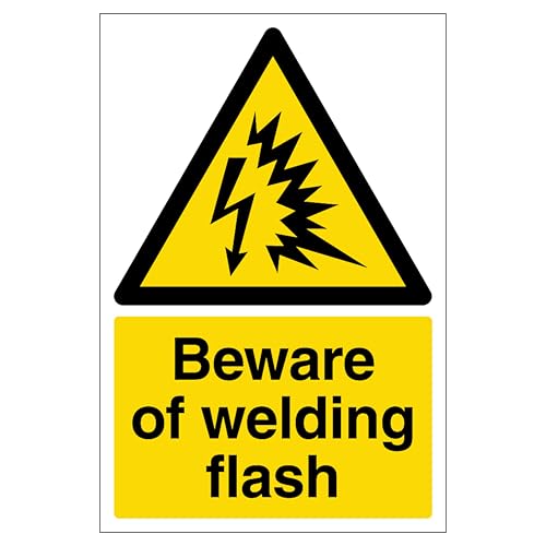 Vorsicht vor Schweißblitz, Hochformat, 210 x 297 mm (A4), 2 mm starrer Kunststoff von VSafety