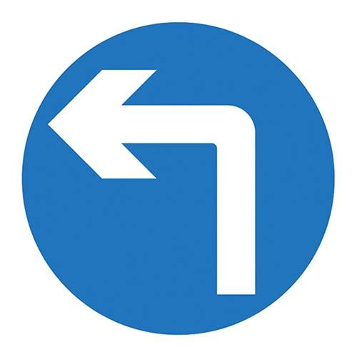 Vsafety 7A075CN-ACSR1CLAG 3 mm AlumComp RA1 Anti Graffiti Links Turn Ahead w Kanal Schild von VSafety