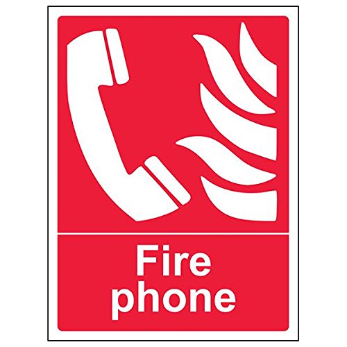 vsafety 13005 an-s "FIRE PHONE" Zeichen, Hochformat, 150 mm x 200 mm x 200 mm (3 Stück) von VSafety