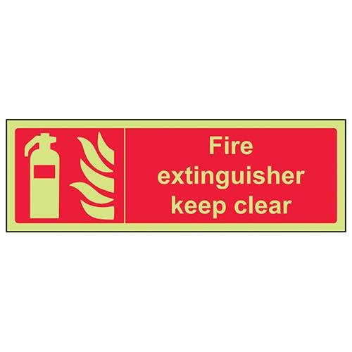 vsafety 13025bp-g Fire Equipment, Schild, Feuerlöscher Keep Clear," Kunststoff, Landschaft, 600 mm x 200 mm x 200 mm, rot von VSafety