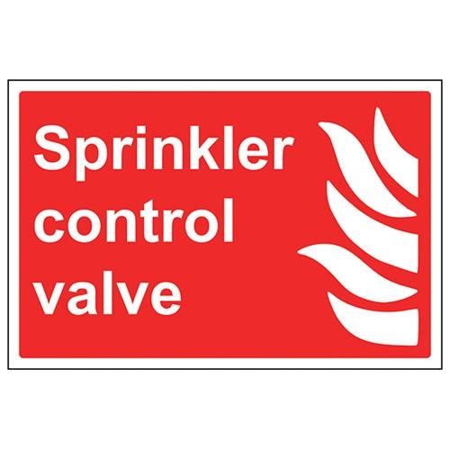 vsafety 13032ba-s Sprinkler Control Valve Fire Equipment Zeichen, selbstklebendes Vinyl, Landschaft, 300 mm x 200 mm x 200 mm von VSafety