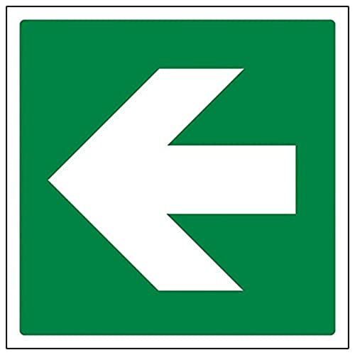 vsafety 14016 at-s "Grün Gerade" Pfeil Schild, quadratisch, 200 mm x 200 mm (3 Stück) von VSafety