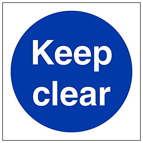 vsafety 18024 AF-S "Keep Clear Schild, quadratisch, 100 mm x 100 mm (3 Stück) von VSafety