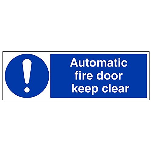 vsafety 18068bp-s "Automatische Fire Door Keep Clear Schild, 600 mm x 200 mm x 200 mm (Pack von 3) von VSafety