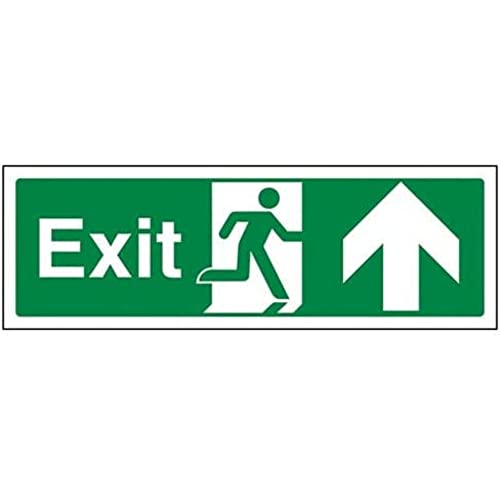 vsafety 21001 ax-r Pfeil bis Sicherer Zustand Exit Schild, 1 mm starrer Kunststoff, Landschaft, 300 mm x 100 mm von VSafety