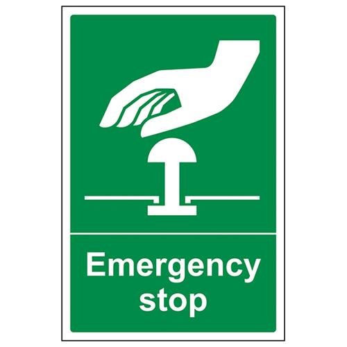 vsafety 23005 au-s "Not Stop" Safe Zustand Allgemeine Schild, selbstklebend, Portrait, 200 mm x 300 mm, grün von VSafety