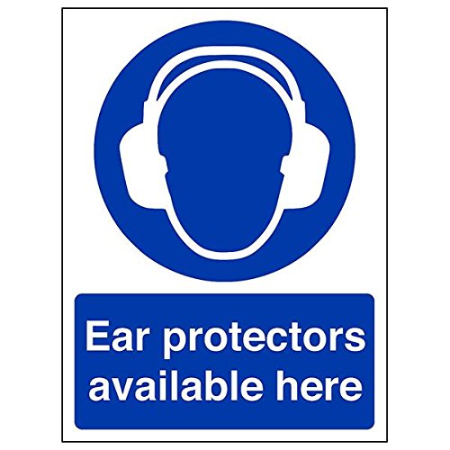 vsafety 41020 an-s"Gehörschutz erhältlich hier" Zeichen, Hochformat, 150 mm x 200 mm x 200 mm (3 Stück) von VSafety