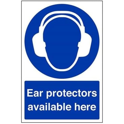 VSafety Gehörschutz aus festem Kunststoff, Hochformat, 200 x 300 mm, 1 mm von V Safety