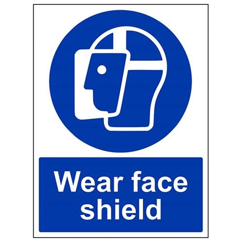 VSafety Wear Gesichtsschutz PSA-Schild – Hochformat – 300 mm x 400 mm – 1 mm starrer Kunststoff von V Safety