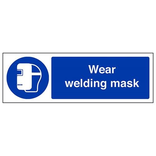 VSafety Wear Schweißmaske, PSA-Schild, Querformat, 300 x 100 mm, 1 mm starrer Kunststoff von V Safety