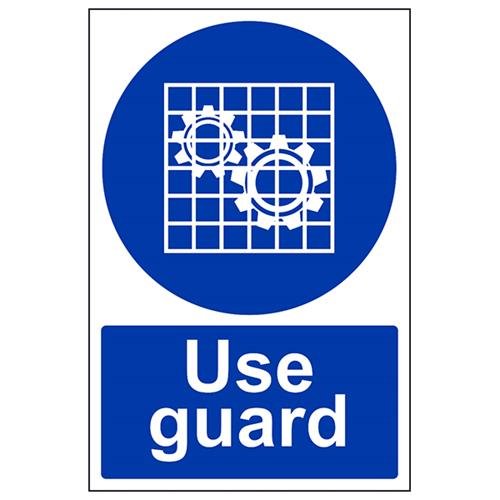VSafety Use Guard Schild, Hochformat, 200 x 300 mm, 1 mm starrer Kunststoff von V Safety