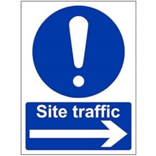 VSafety Site Traffic, Pfeil rechts, Hochformat, 150 mm x 200 mm, Vinyl von V Safety