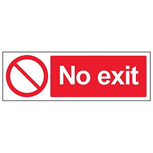 vsafety 52002 Miniatur ax-s "No Exit"-Zeichen, Landschaft, 300 mm x 100 mm (3 Stück) von VSafety