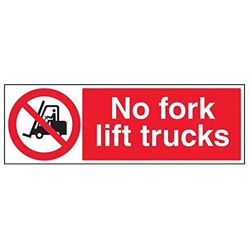 vsafety 56006bp-s "Keine Gabel Lift Trucks" Sign, Landschaft, 600 mm x 200 mm x 200 mm (3 Stück) von VSafety