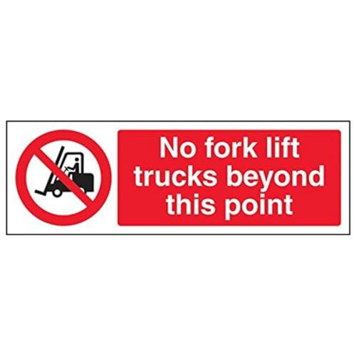 vsafety 56007 ax-s "Keine Gabel Lift Trucks Beyond This Point" Zeichen, 300 mm x 100 mm (3 Stück) von VSafety