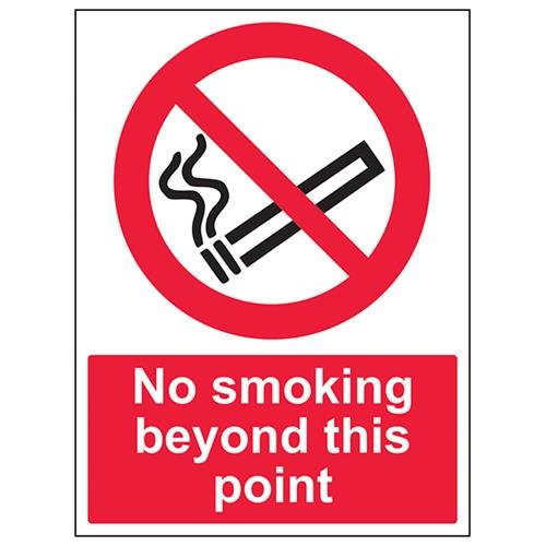vsafety 57026bc-r"No Smoking Beyond This Point" Verbot Zeichen, starrer Kunststoff, Porträt, 300 mm x 400 mm, schwarz/rot vsafety 57026bc-r"No Smoking Beyond This Point" Verbot Zeichen, starrer Kunststoff, Porträt, 300 mm x 400 mm, schwarz/rot von VSafety