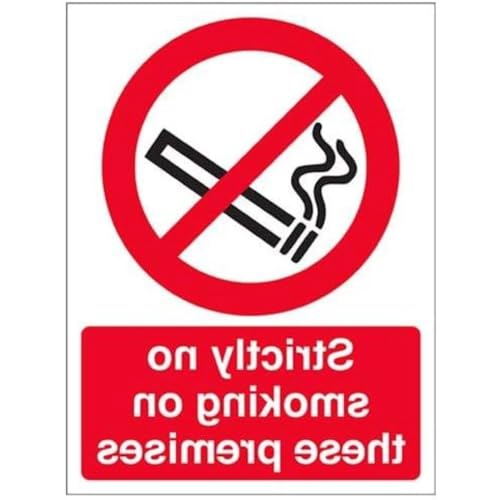 vsafety 57049 au-w "strengen Aufsicht der nicht rauchen auf diesen Räumlichkeiten" Verbot Zeichen, Fenster Aufkleber, Portrait, 200 mm x 300 mm, schwarz/rot von VSafety