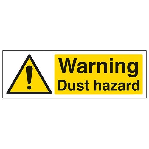 VSafety Warning Dust Hazard Warning Schild - Querformat, 300 mm x 100 mm, 1 mm starrer Kunststoff von V Safety