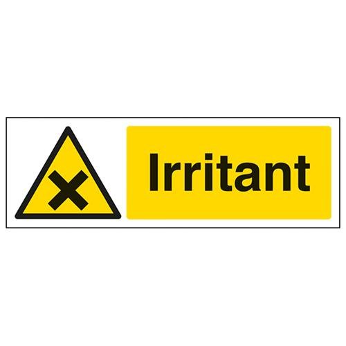 VSafety Irritant Warnschild, Querformat, 300 x 100 mm, 1 mm starrer Kunststoff von V Safety