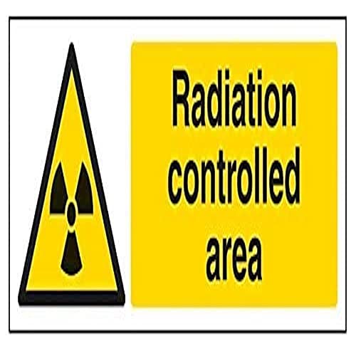 vsafety 6 a065ax-s "Strahlung kontrollierten Raum" Achtung Substanz und chemische Zeichen, selbstklebendes Vinyl, Landschaft, 300 mm x 100 mm, schwarz/gelb von VSafety