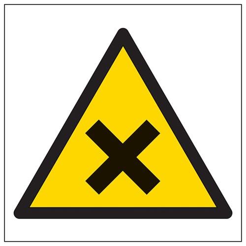 VSafety Warning Harmful Schild, quadratisch, 200 mm x 200 mm, 1 mm starrer Kunststoff von V Safety