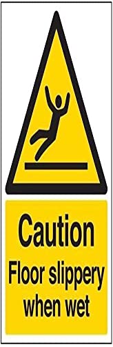VSafety Allgemeines Warnschild „Caution Floor Slippery When Wet“ (in englischer Sprache), selbstklebend, Hochformat, 200 x 300 mm, schwarz/gelb (63044 AU-S) VSafety Allgemeines Warnschild „Caution Floor Slippery When Wet“ (in englischer Sprache), selbstklebend, Hochformat, 200 x 300 mm, schwarz/gelb (63044 AU-S) von VSafety