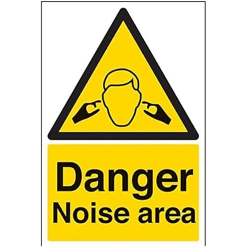 VSafety Danger Noise Area Schild – Hochformat – 200 mm x 300 mm – Vinyl von V Safety