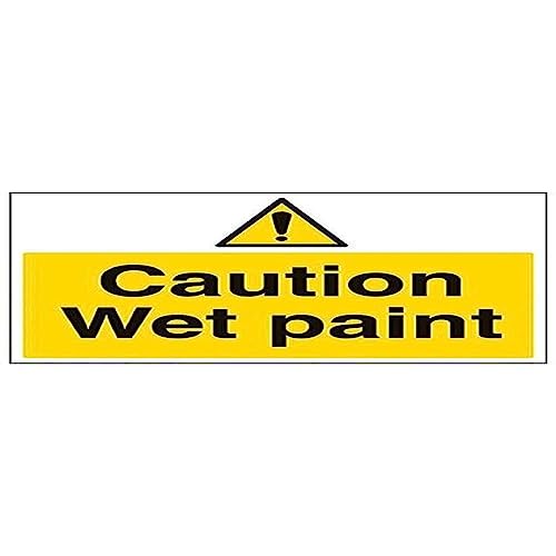 vsafety 67006bf-s "Caution Wet Paint"-Zeichen, Landschaft, 400 mm x 300 mm (3 Stück) von VSafety