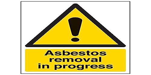 vsafety 6b006an-s "Asbest Entnahme in Progress" Zeichen, Hochformat, 150 mm x 200 mm x 200 mm (3 Stück) von V Safety