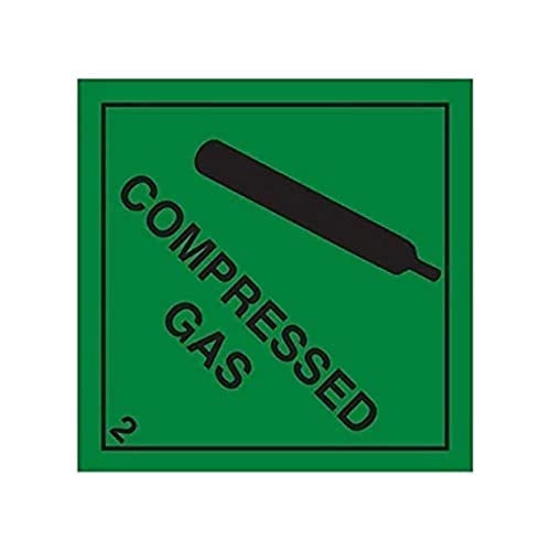 VSafety Warnschild „Compressed Gas“, quadratisch, 100 mm x 100 mm, selbstklebendes Vinyl VSafety Warnschild „Compressed Gas“, quadratisch, 100 mm x 100 mm, selbstklebendes Vinyl von VSafety