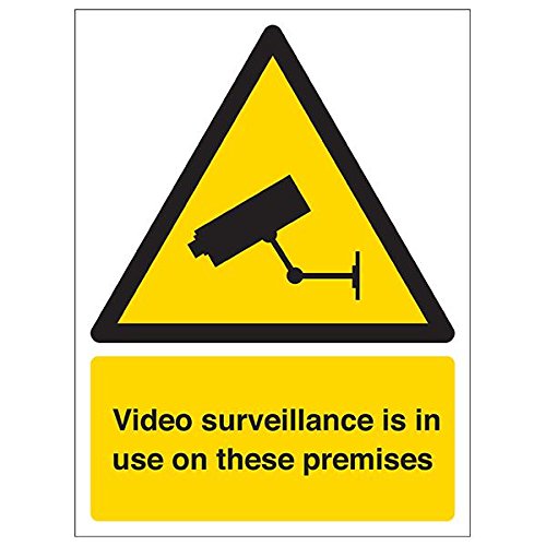 vsafety 6e012an-s "Video Überwachung ist in Verwendung auf Premises" Zeichen, 150 mm x 200 mm x 200 mm (3 Stück) von VSafety