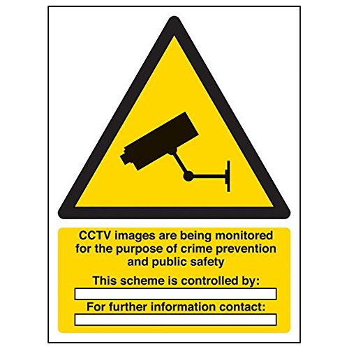 vsafety 6e031an-s "CCTV/Bilder sind werden" Zeichen, 150 mm x 200 mm x 200 mm (3 Stück) von VSafety