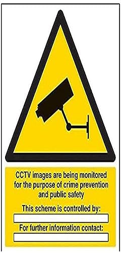 vsafety 6e031bc-r "CCTV/Bilder sind werden" Warnung Sicherheit Zeichen, starrer Kunststoff, Portrait, 300 mm x 400 mm, schwarz/gelb von VSafety