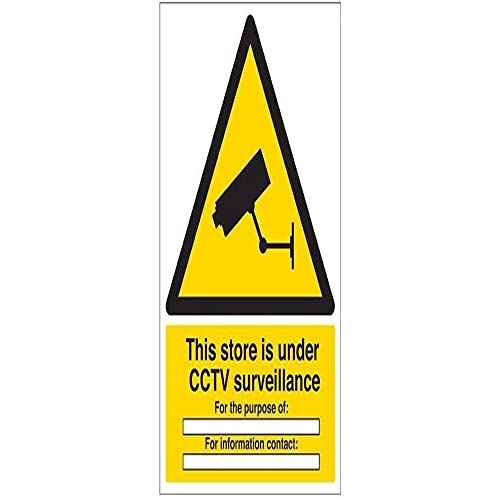 VSafety Cctv Is In Operation In This Store Schild – Hochformat – 300 mm x 400 mm – 1 mm starrer Kunststoff von V Safety