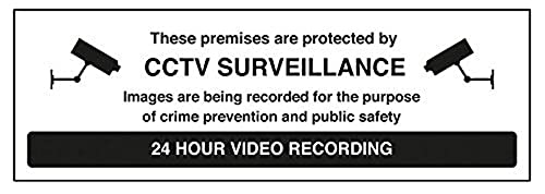 vsafety 6e043ax-s "CCTV Überwachung/Bilder Are Being Recorded" Warnung Sicherheit Zeichen, selbstklebendes Vinyl, Landschaft, 300 mm x 100 mm, schwarz/gelb von VSafety
