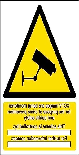 vsafety 6e052an-w "CCTV Bilder sind werden" Warnung Sicherheit Zeichen, Fenster Aufkleber, Portrait, 150 mm x 200 mm x 200 mm, schwarz/gelb von VSafety