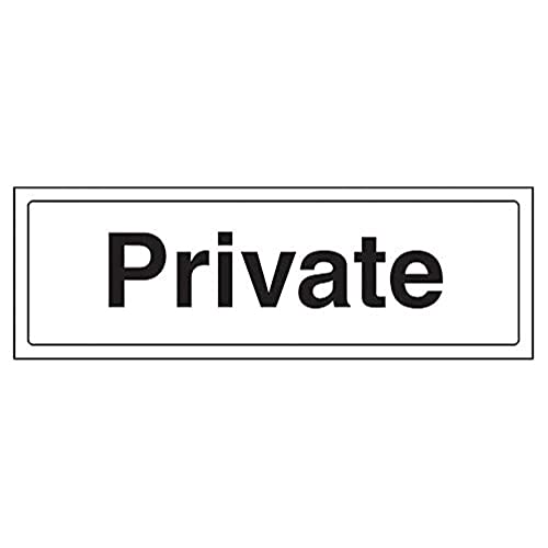 vsafety 71005 ax-s "Private" Allgemeine Türschild, selbstklebendes Vinyl, Landschaft, 300 mm x 100 mm, schwarz von VSafety