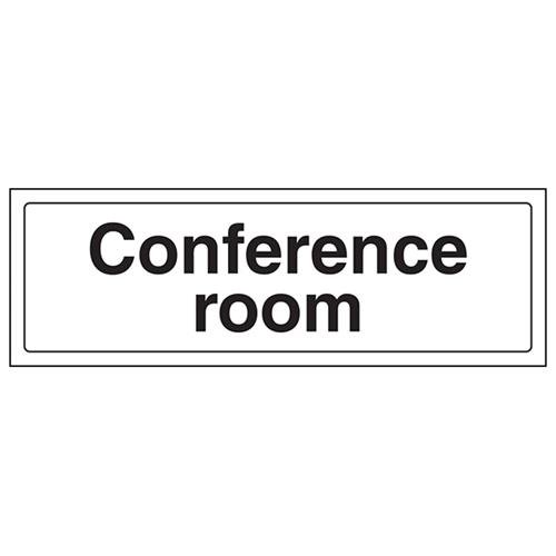 vsafety 71017 ax-s "Konferenz Zimmer" Allgemeine Türschild, selbstklebendes Vinyl, Landschaft, 300 mm x 100 mm, schwarz von VSafety