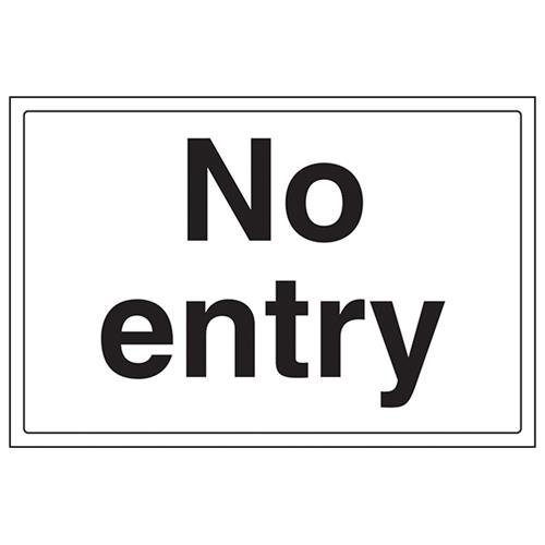 VSafety Schild "No Entry", Querformat, 300 x 200 mm, 1 mm starrer Kunststoff von V Safety