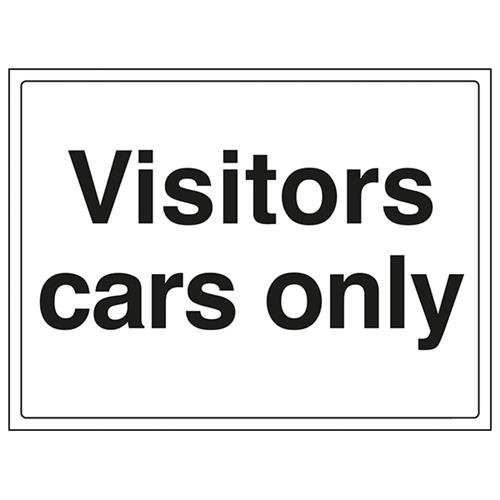 vsafety 74004bf-s Allgemeine Parken Schild, Besucher Cars nur", selbstklebend, Landschaft, 400 mm x 300 mm, schwarz von VSafety