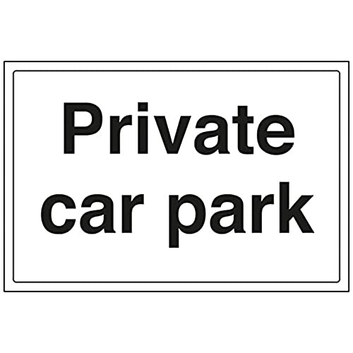 vsafety 74005ba-s Allgemeine Parken Schild, Private Car Park", selbstklebende, Landschaft, 300 mm x 200 mm x 200 mm, schwarz von VSafety