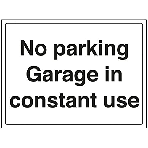 vsafety 74026bf-s Allgemeine Zeichen, No Parking Garage in konstante Verwendung," Selbstklebende, Landschaft, 400 mm x 300 mm, schwarz von VSafety