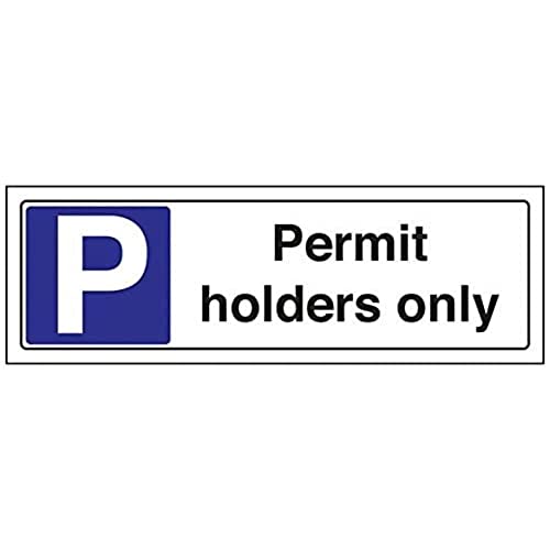 vsafety 74040 ax-r Allgemeine Parken Schild,"Halterungen nur, zulassen" starrer Kunststoff, Landschaft, 300 mm x 100 mm, schwarz/blau vsafety 74040 ax-r Allgemeine Parken Schild,"Halterungen nur, zulassen" starrer Kunststoff, Landschaft, 300 mm x 100 mm, schwarz/blau von VSafety