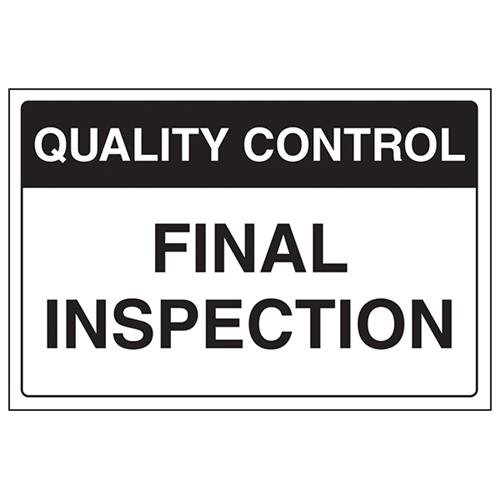 VSafety Final Inspection Schild – Querformat, 300 mm x 200 mm, Vinyl von V Safety