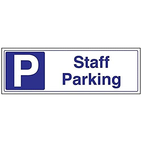 vsafety 78002bj-r Allgemeine Garage Schild, Staff Parking, starrer Kunststoff, Landschaft, 450 mm x 150 mm, blau von VSafety