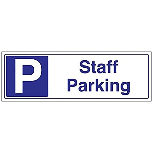 vsafety 78002bj-s Allgemeine Garage Schild, Mitarbeiter Parken," selbstklebend, Landschaft, 450 mm x 150 mm, blau von VSafety