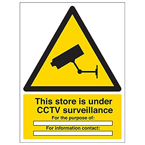 vsafety "Dieser Store ist unter CCTV Surveillance" Zeichen, (3 Stück), 300 mm x 400 mm, 3 von VSafety